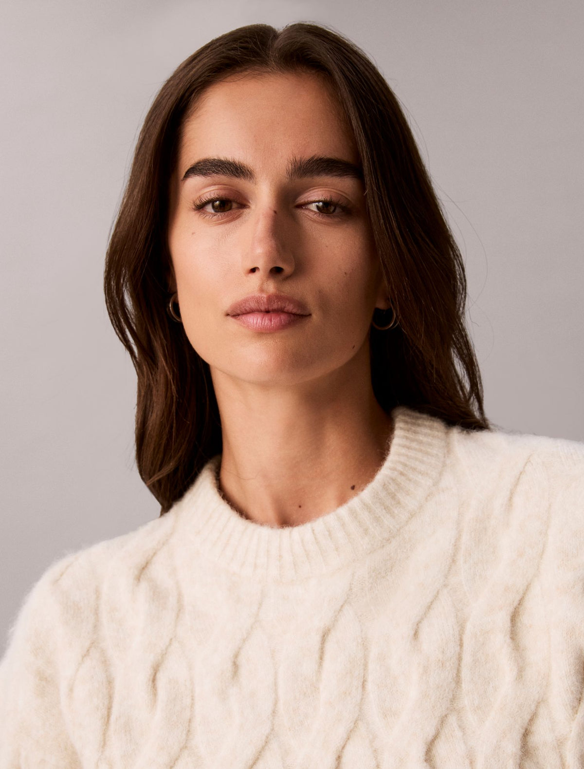 Calvin Klein Wool Blend Cable Knit Sweater