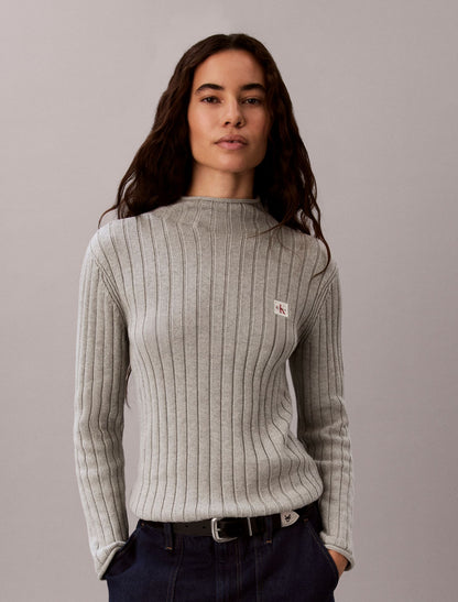 Calvin Klein Woven Monologo Turtleneck Sweater