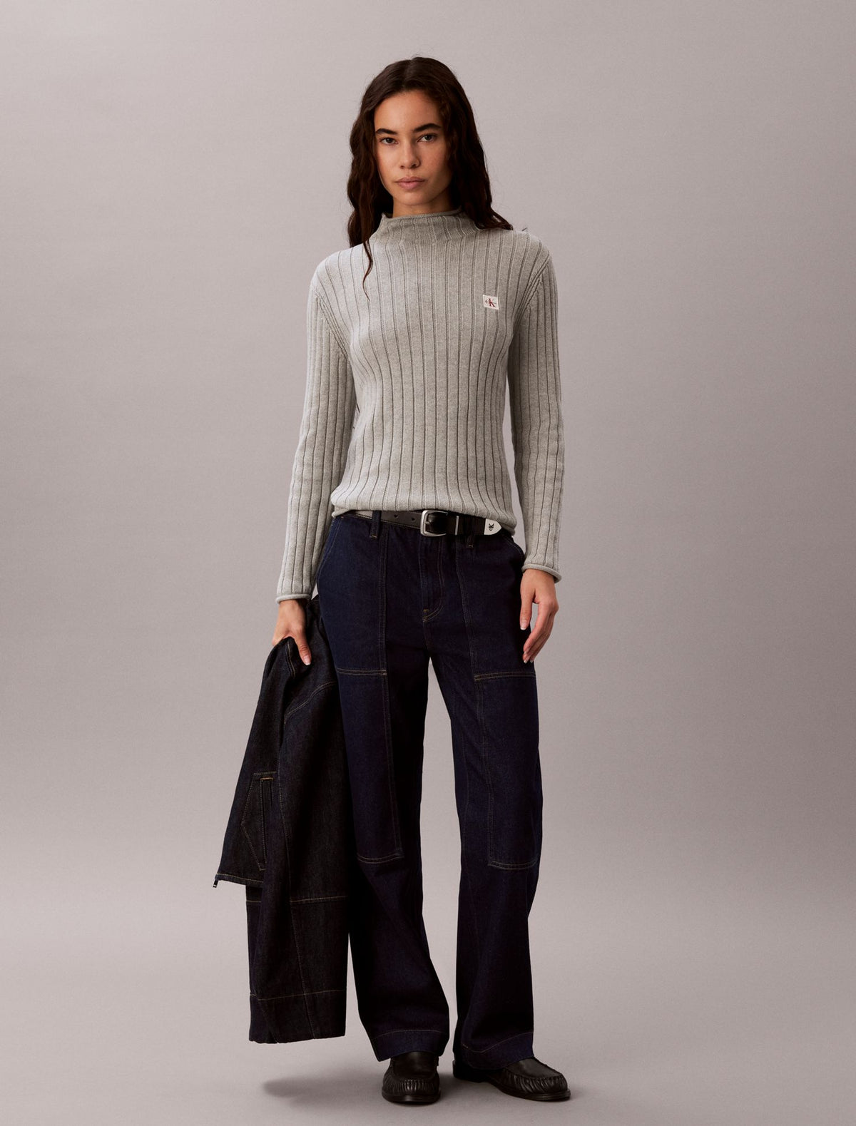Calvin Klein Woven Monologo Turtleneck Sweater