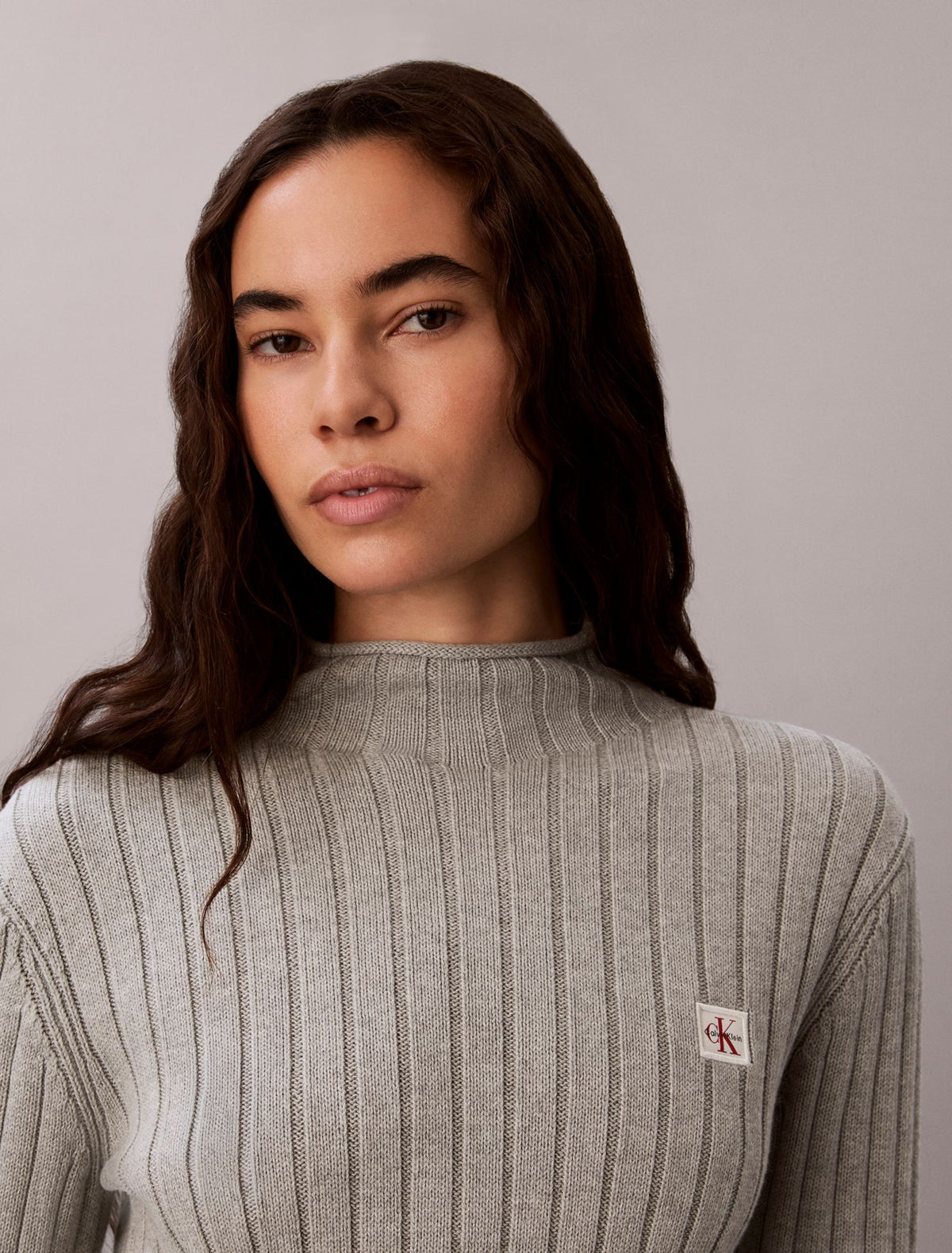 Calvin Klein Woven Monologo Turtleneck Sweater