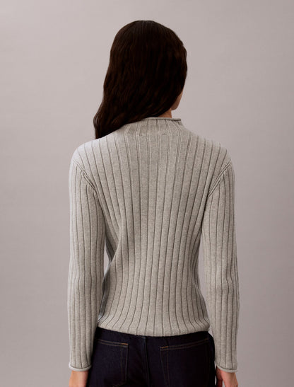 Calvin Klein Woven Monologo Turtleneck Sweater