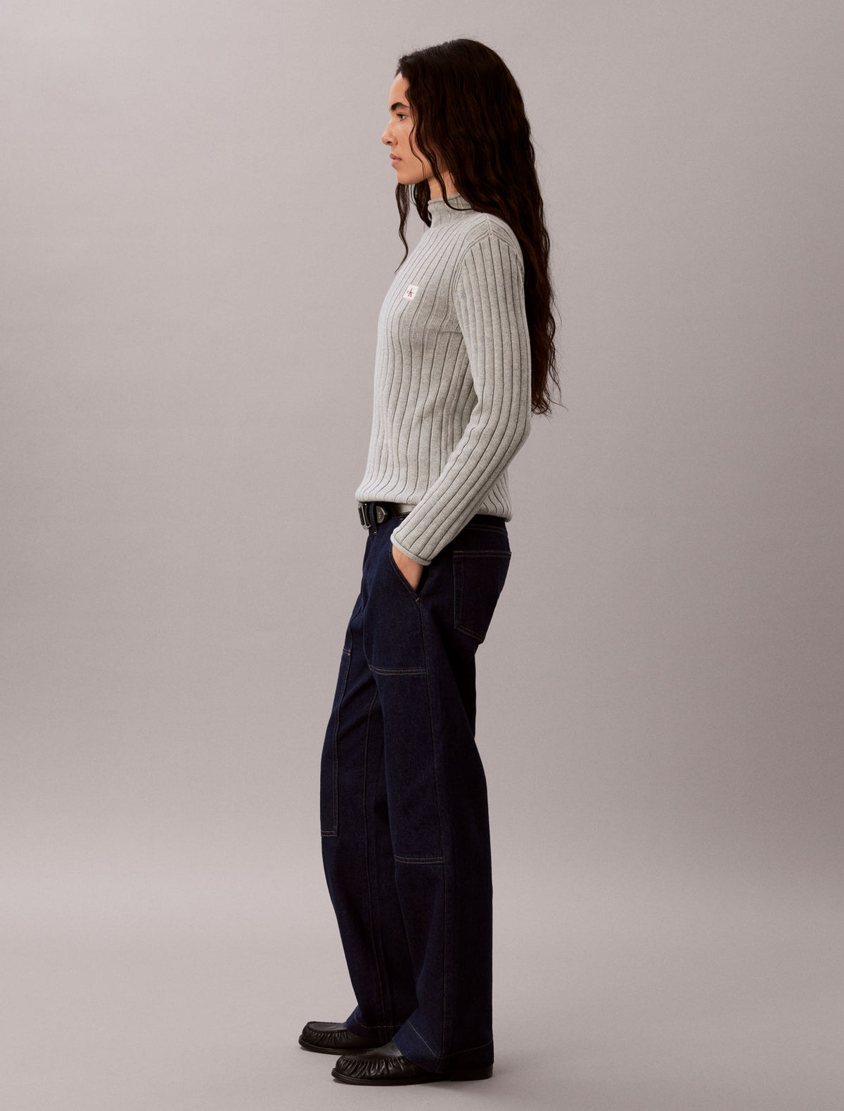 Calvin Klein Woven Monologo Turtleneck Sweater