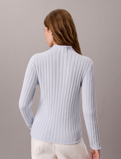 Calvin Klein Woven Monologo Turtleneck Sweater