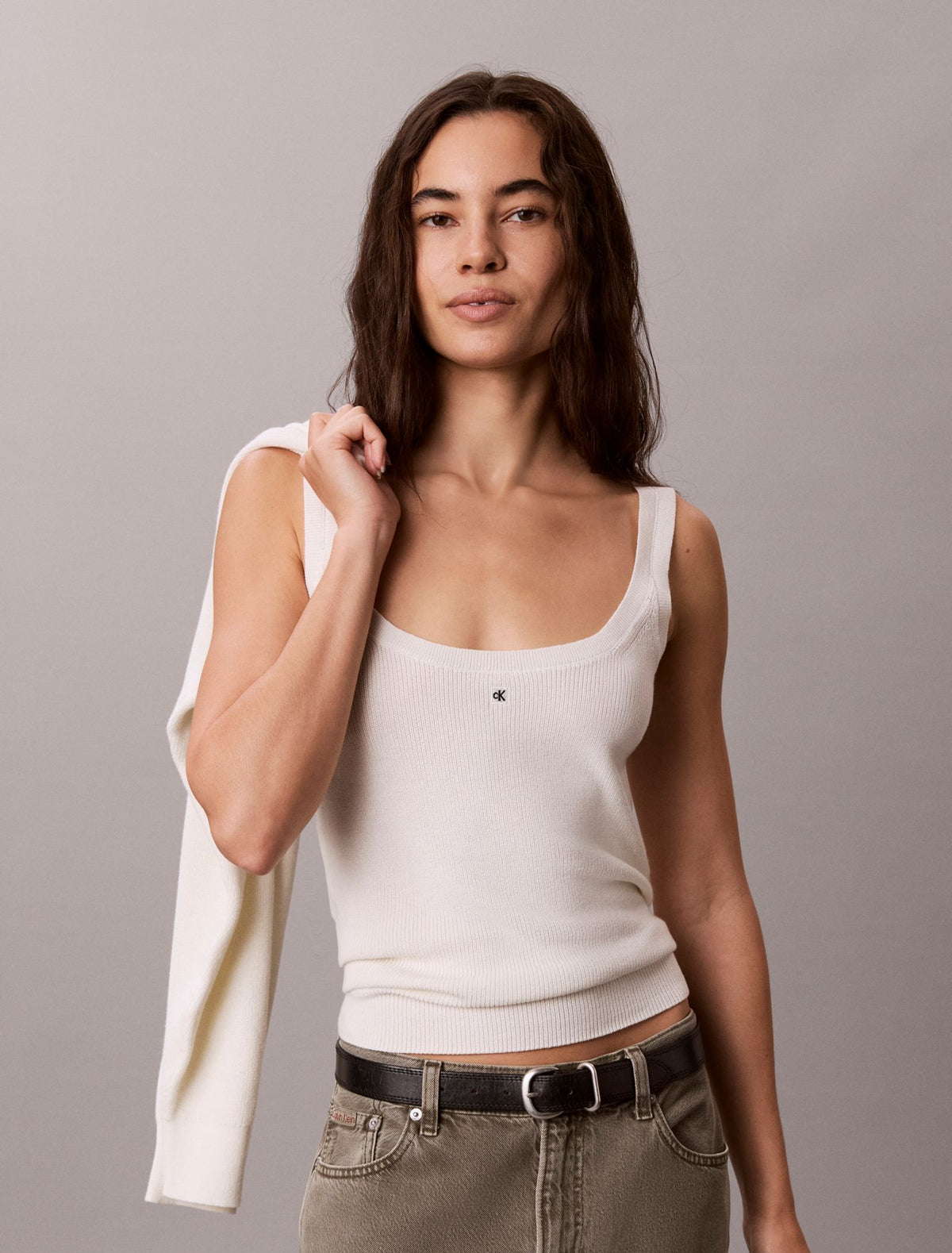 Calvin Klein 2-In-1 Cardigan Tank Set