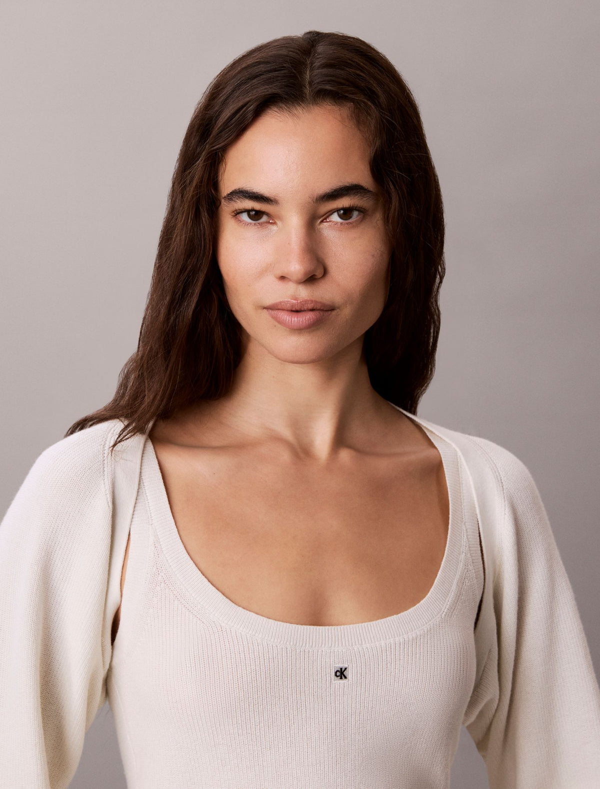 Calvin Klein 2-In-1 Cardigan Tank Set