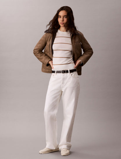 Calvin Klein Extra Fine Merino Blend Striped Sweater