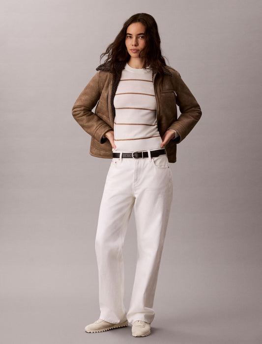 Calvin Klein Extra Fine Merino Blend Striped Sweater
