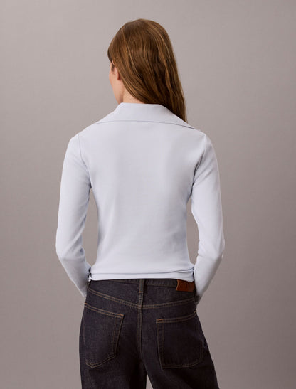 Calvin Klein Woven Monologo Henley Turtleneck Sweater