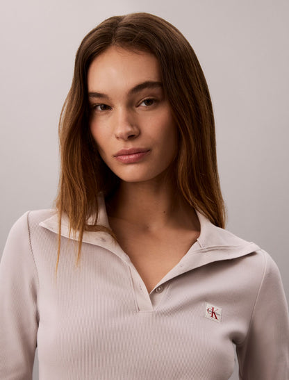 Calvin Klein Woven Monologo Henley Turtleneck Sweater