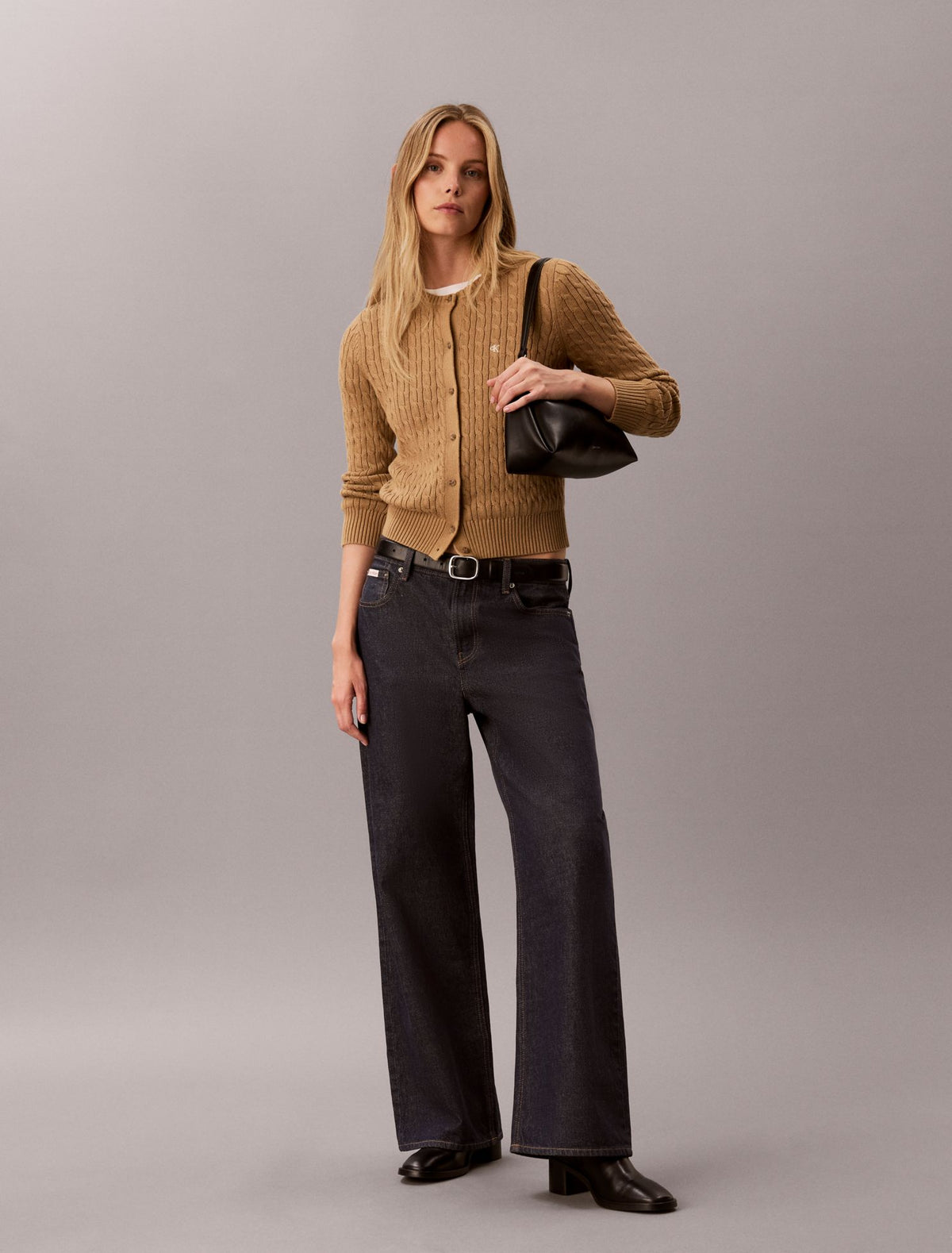 Calvin Klein Cable Knit Cardigan Sweater