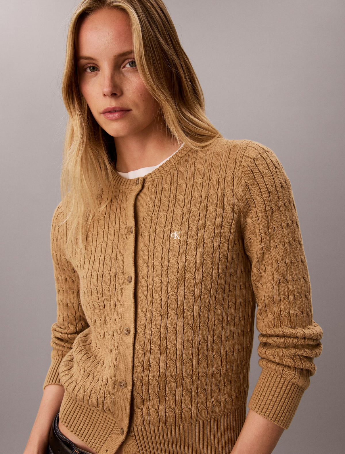 Calvin Klein Cable Knit Cardigan Sweater