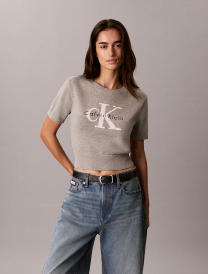 Calvin Klein Monologo Short Sleeve Sweater