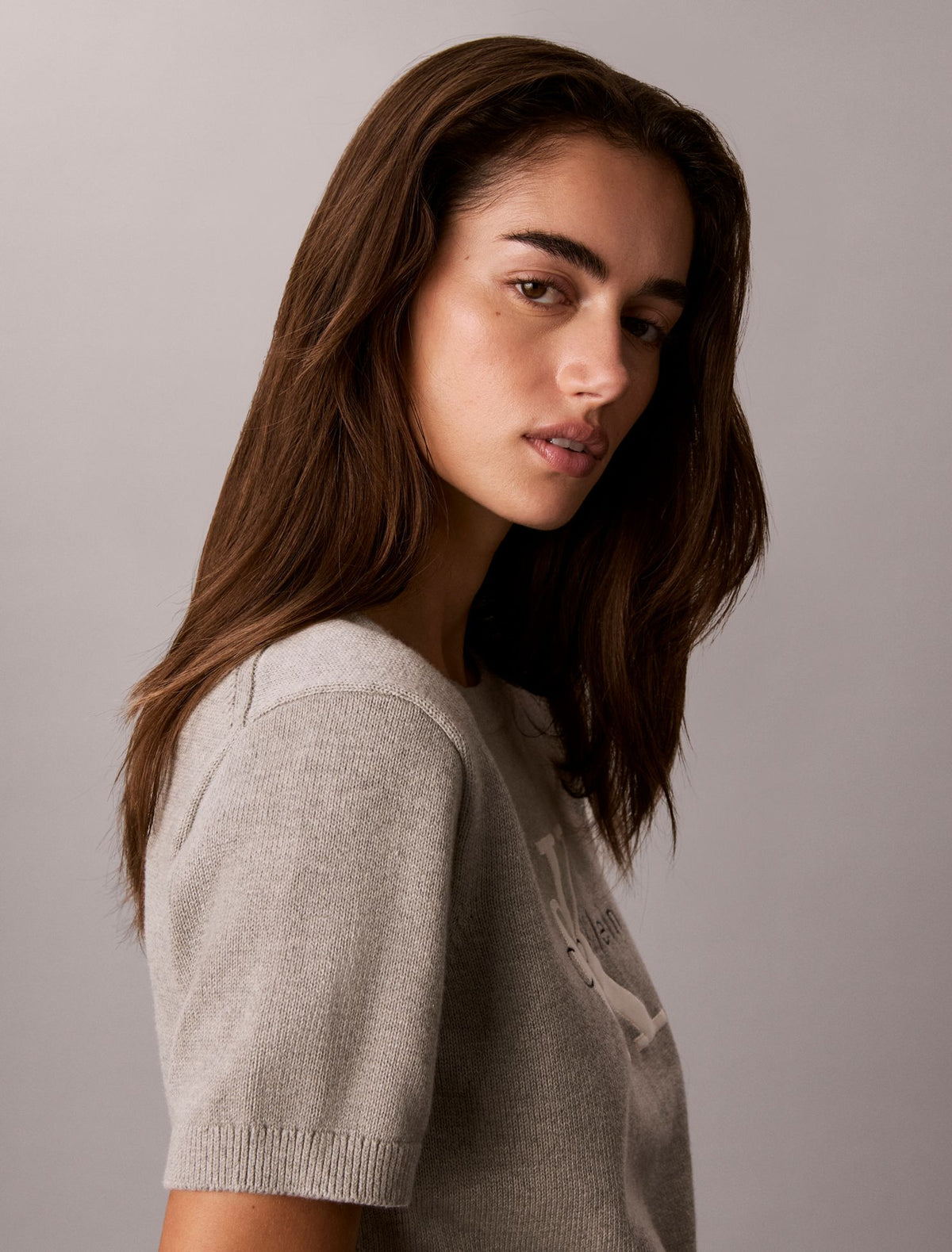 Calvin Klein Monologo Short Sleeve Sweater