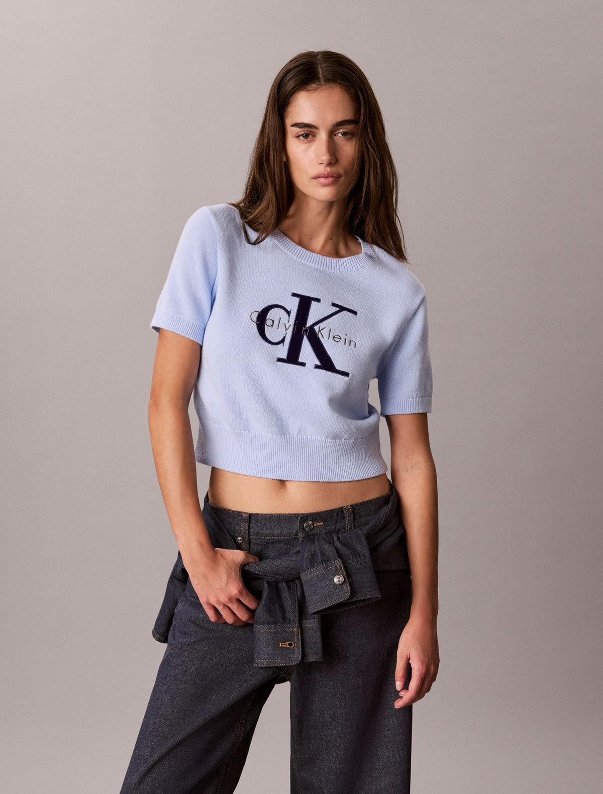 Calvin Klein Monologo Short Sleeve Sweater