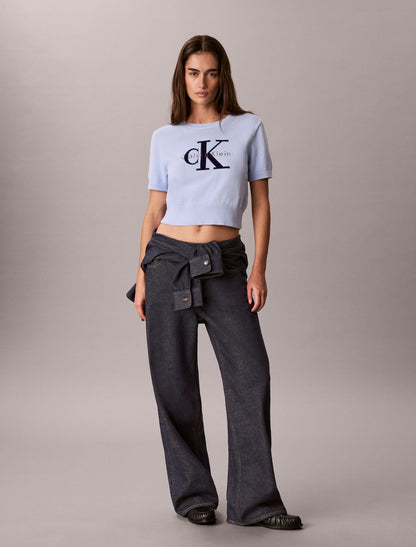 Calvin Klein Monologo Short Sleeve Sweater