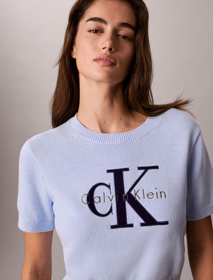 Calvin Klein Monologo Short Sleeve Sweater