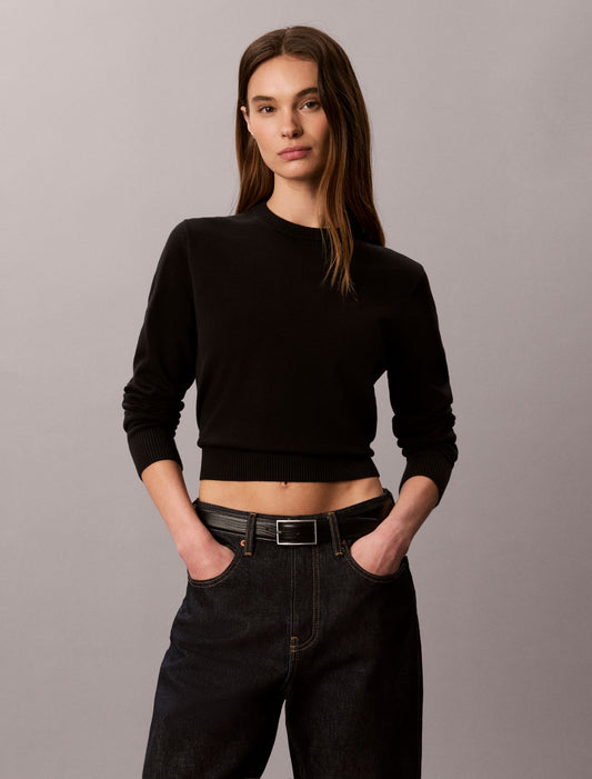Calvin Klein Smooth Cotton Crewneck Sweater