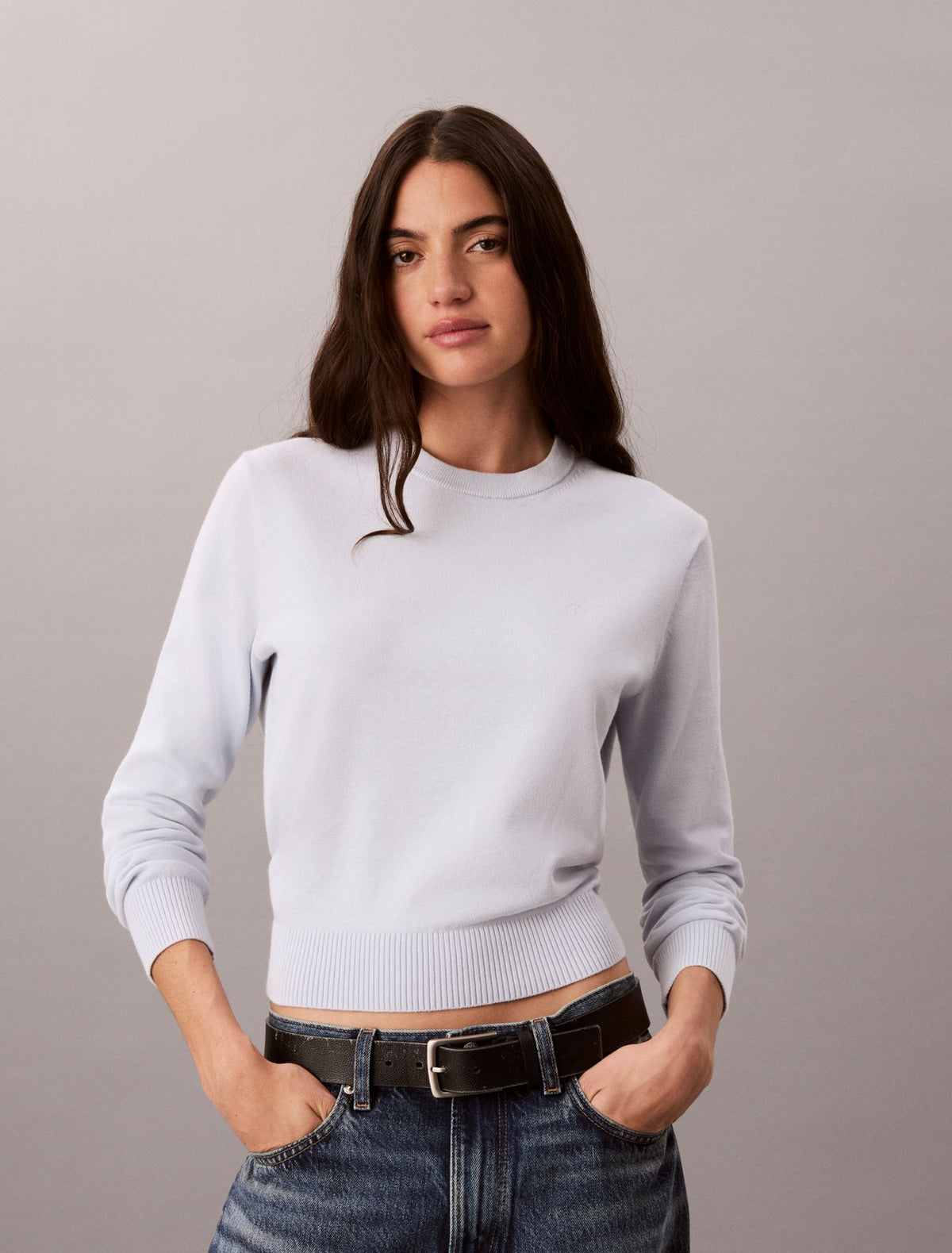 Calvin Klein Smooth Cotton Crewneck Sweater