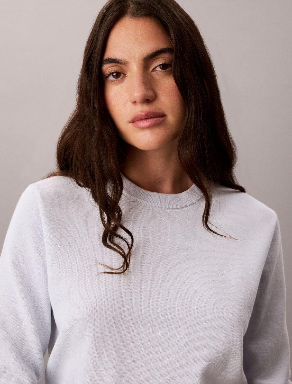 Calvin Klein Smooth Cotton Crewneck Sweater