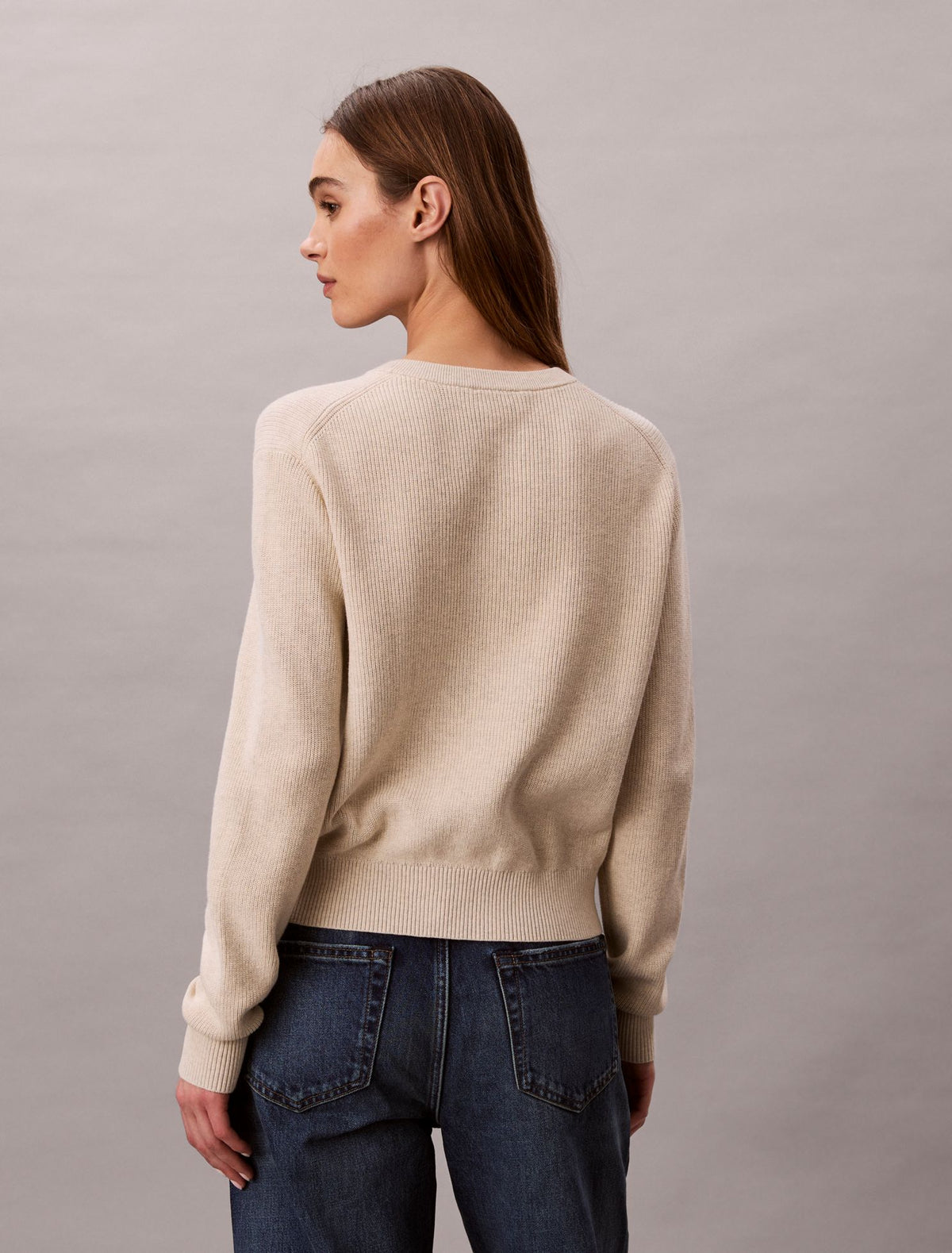 Calvin Klein Smooth Cotton Monogram Sweater