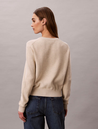 Calvin Klein Smooth Cotton Monogram Sweater