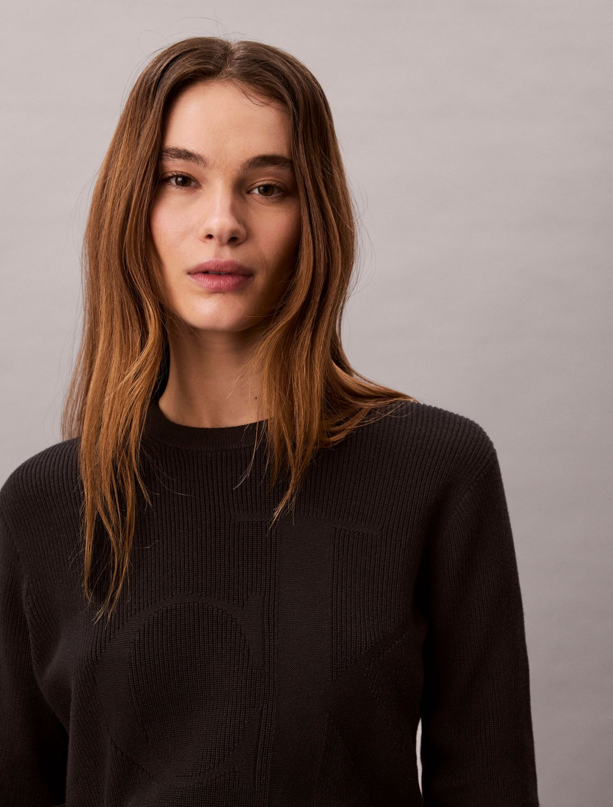 Calvin Klein Smooth Cotton Monogram Sweater