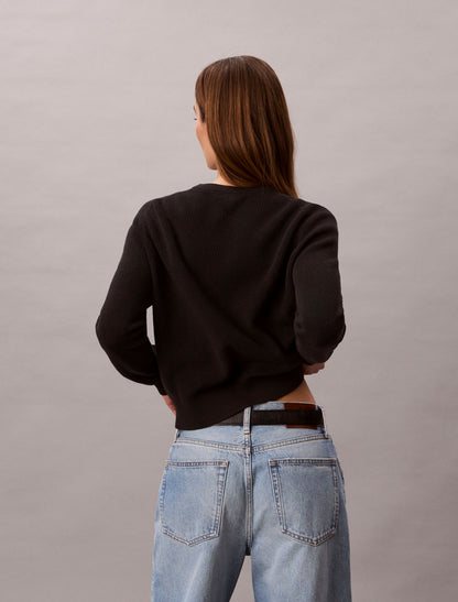 Calvin Klein Smooth Cotton Monogram Sweater