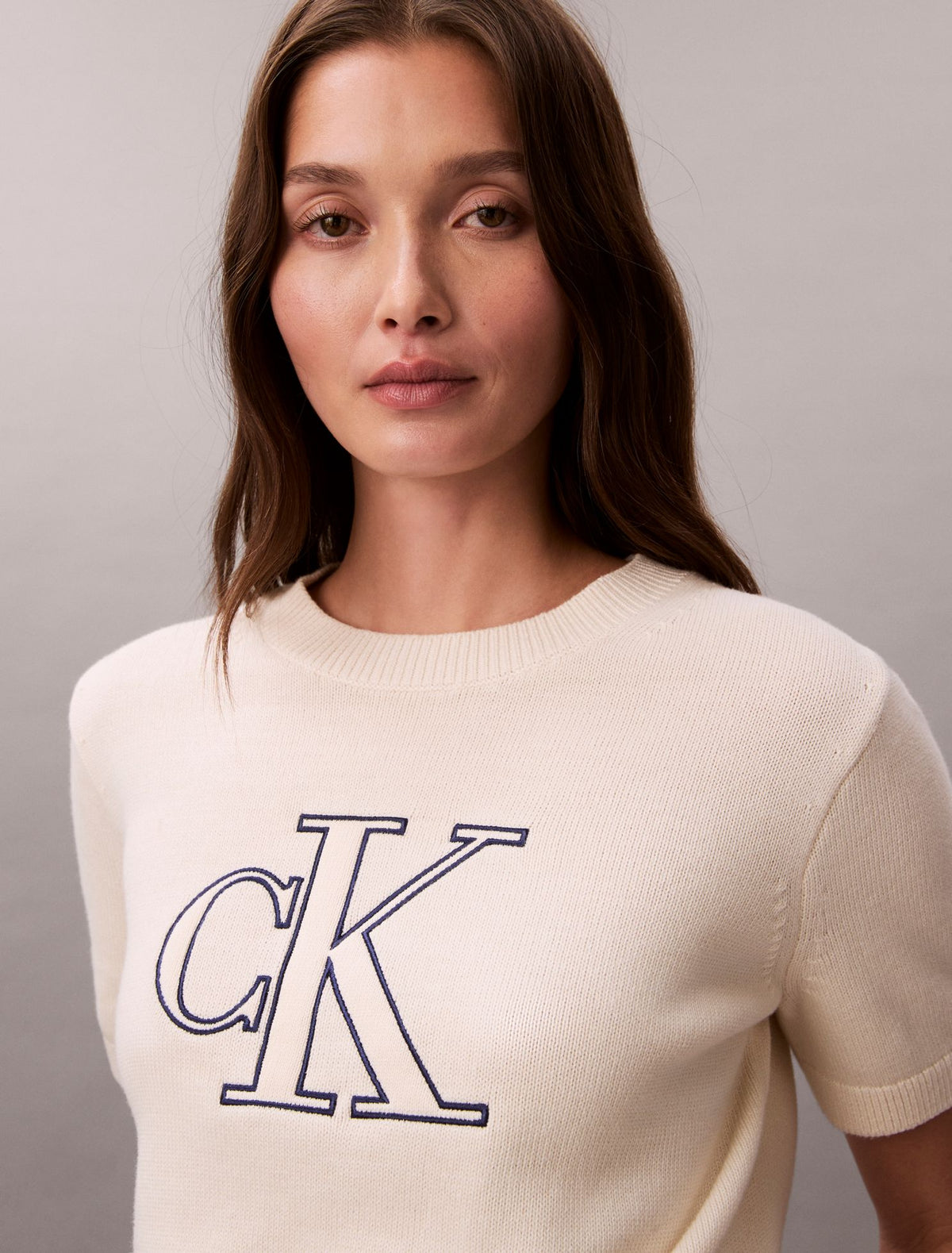 Calvin Klein Monogram Cropped Sweater