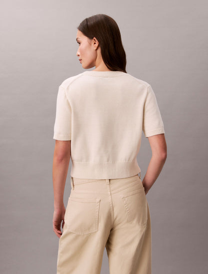 Calvin Klein Monogram Cropped Sweater