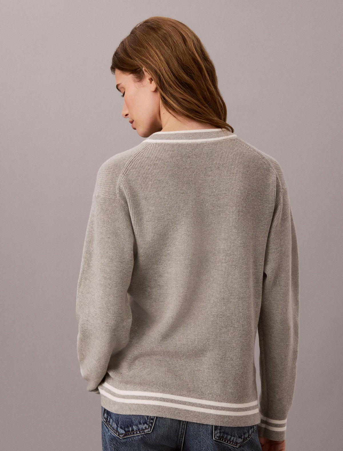 Calvin Klein Woven Monologo Crewneck Sweater