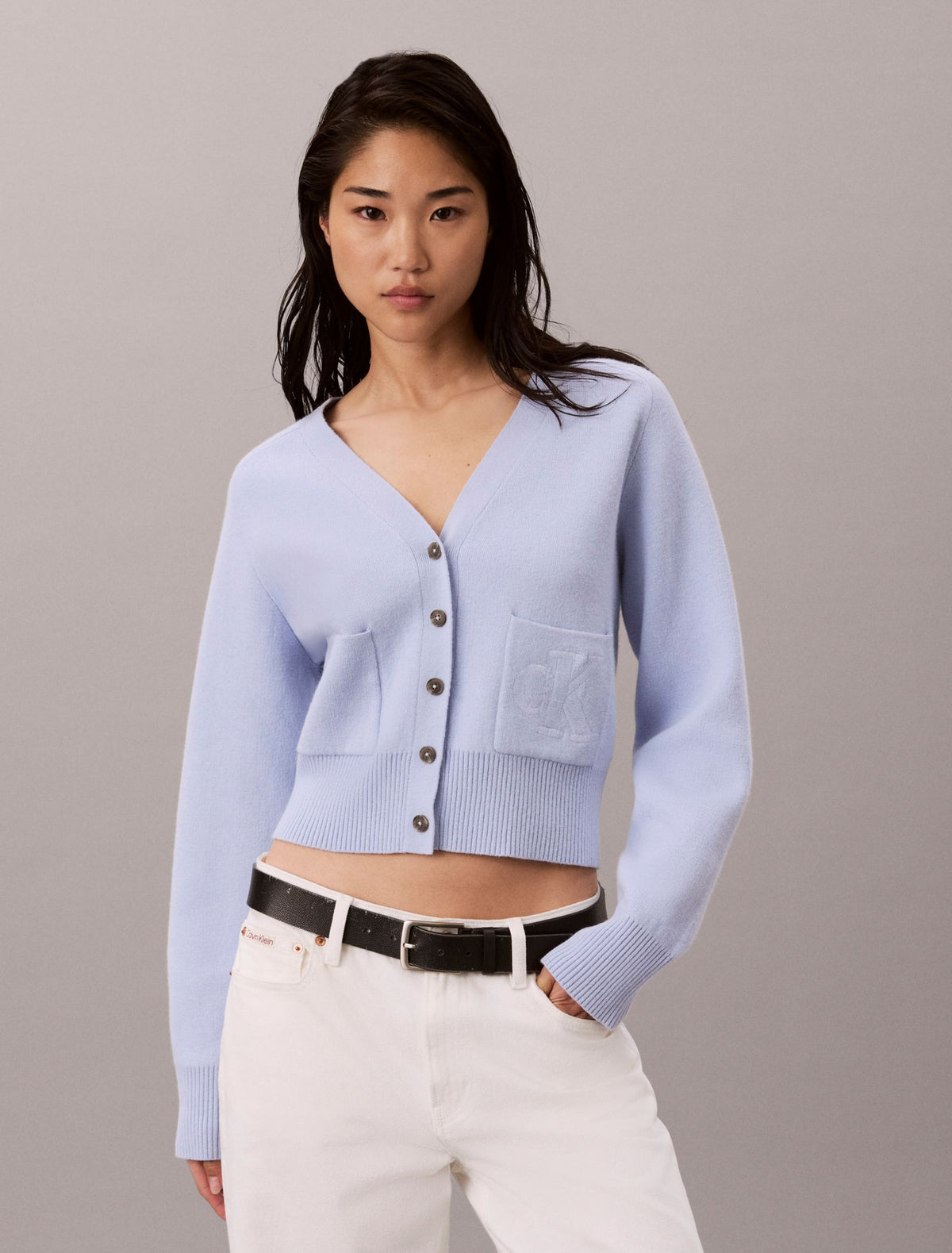 Calvin Klein Wool Cotton Raglan Cardigan