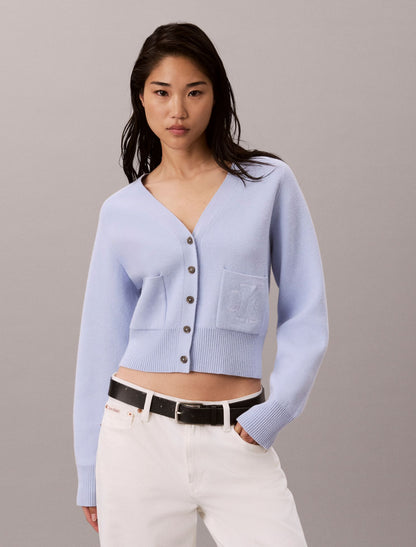 Calvin Klein Wool Cotton Raglan Cardigan