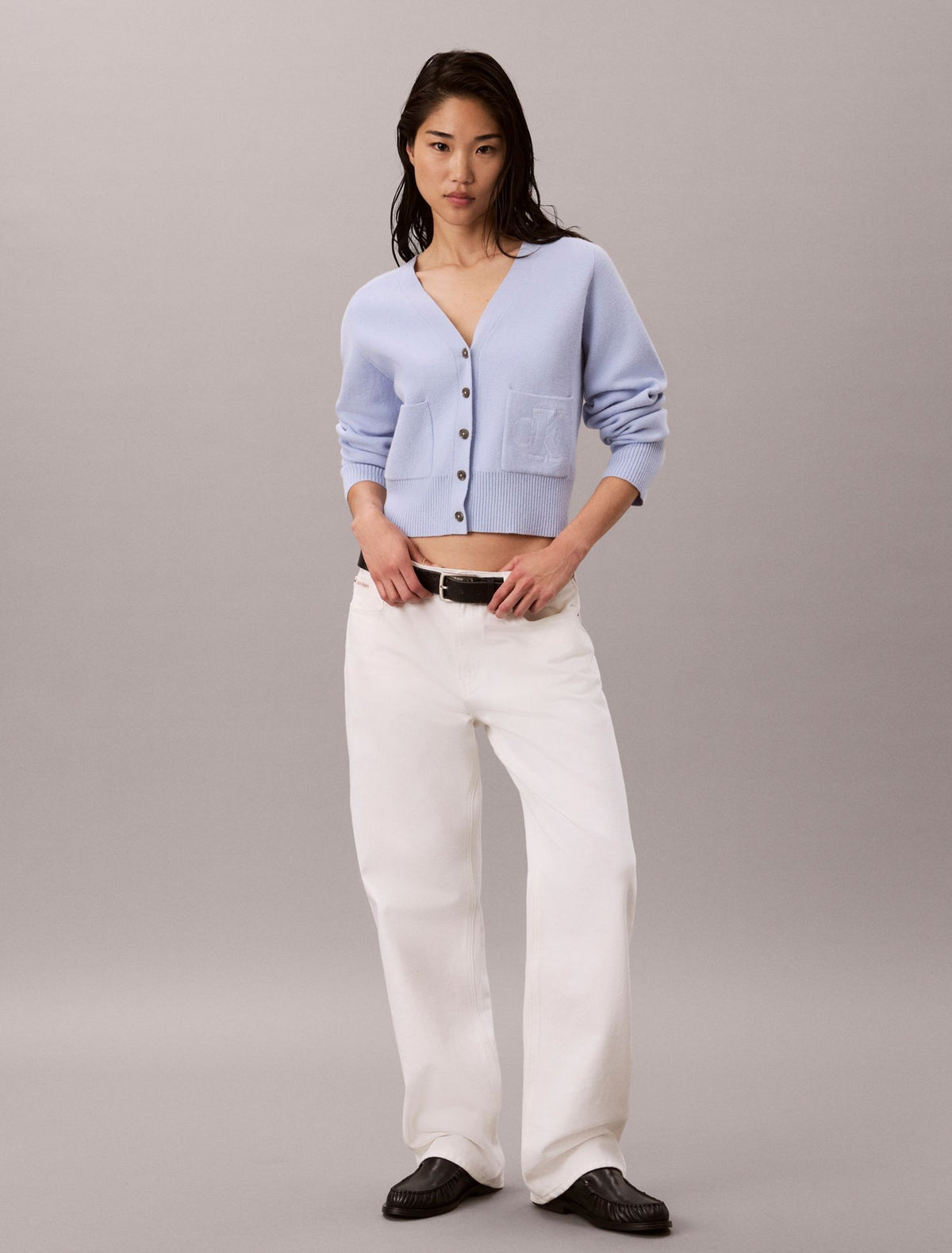 Calvin Klein Wool Cotton Raglan Cardigan