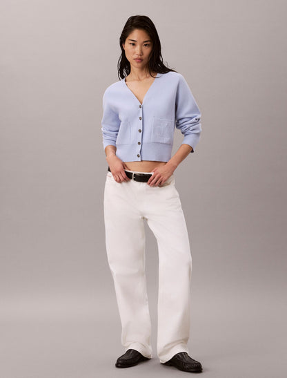 Calvin Klein Wool Cotton Raglan Cardigan