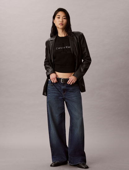 Calvin Klein Monologo Short Sleeve Sweater