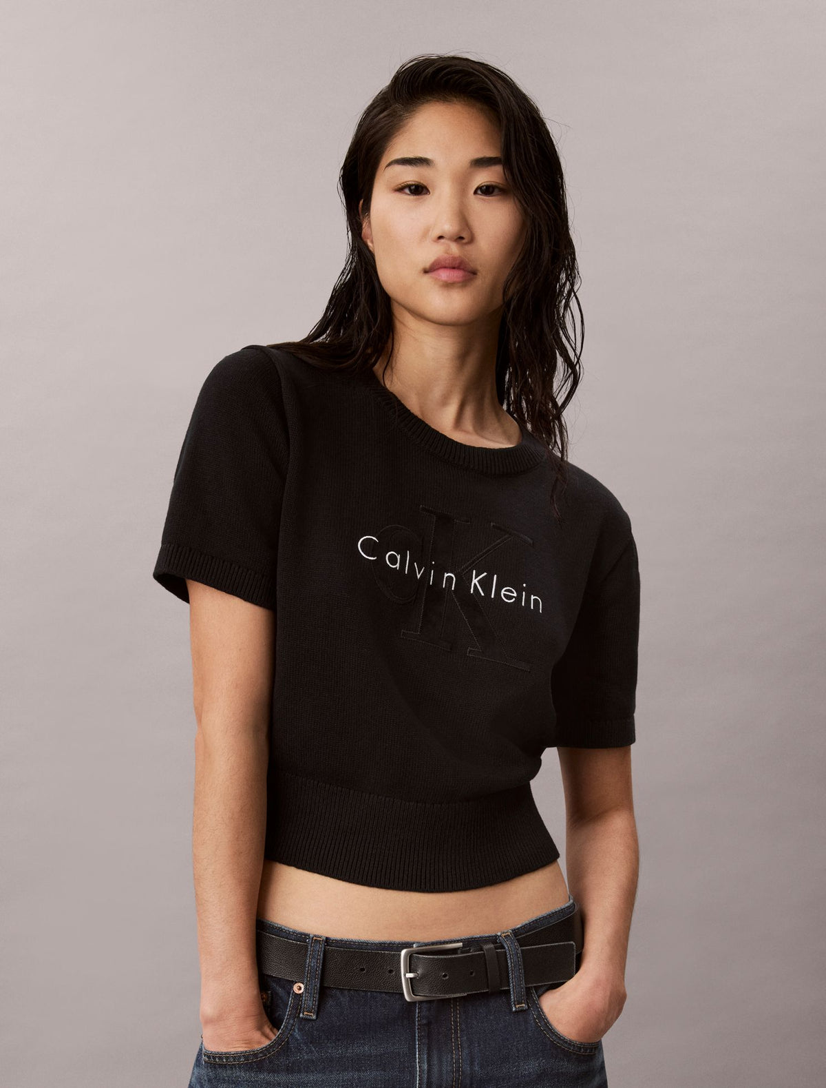 Calvin Klein Monologo Short Sleeve Sweater