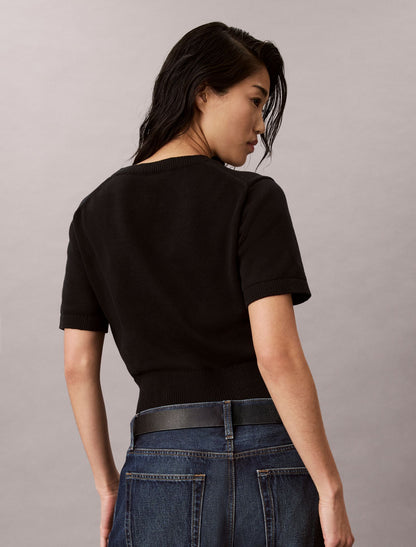 Calvin Klein Monologo Short Sleeve Sweater