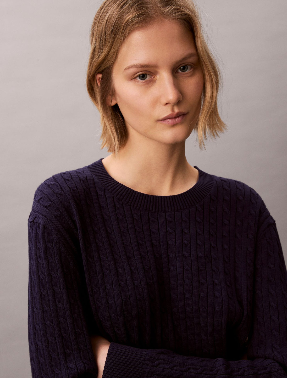 Calvin Klein Cotton Cable Knit Sweater