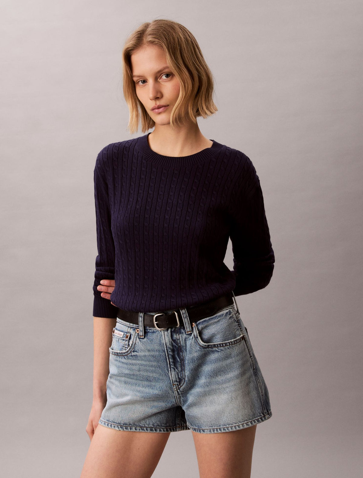 Calvin Klein Cotton Cable Knit Sweater