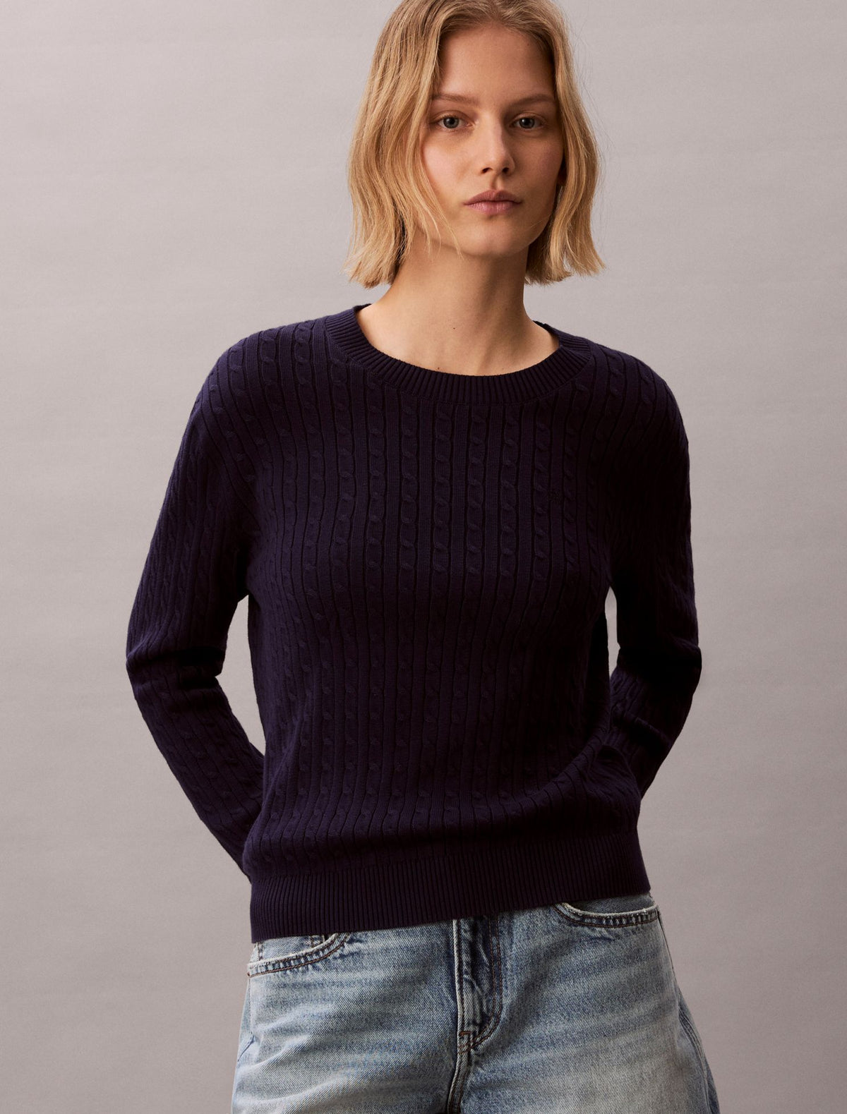Calvin Klein Cotton Cable Knit Sweater