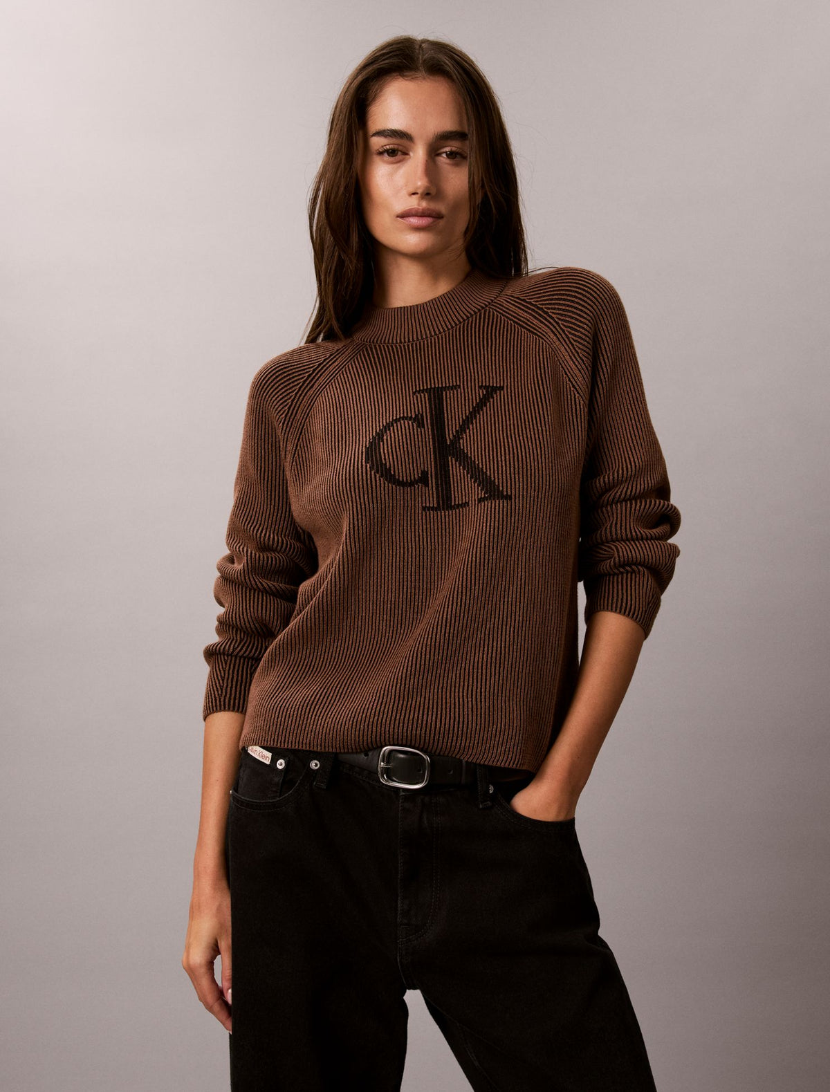 Calvin Klein Monogram Graphic Rib Sweater