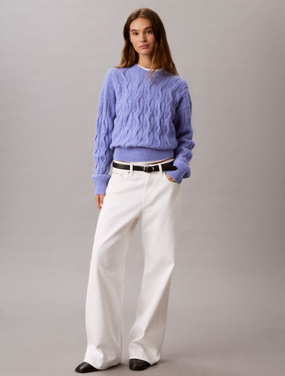 Calvin Klein Wool Blend Cable Knit Sweater