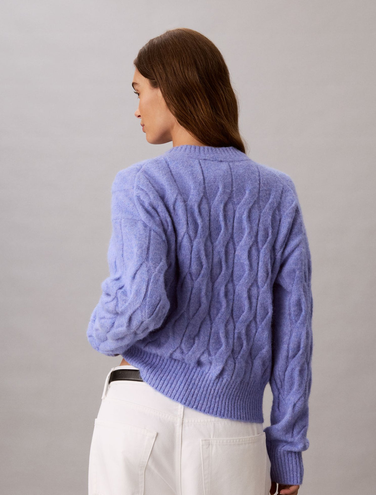 Calvin Klein Wool Blend Cable Knit Sweater