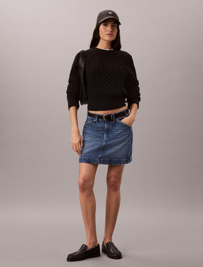 Calvin Klein Merino Wool Blend Cable Knit Sweater