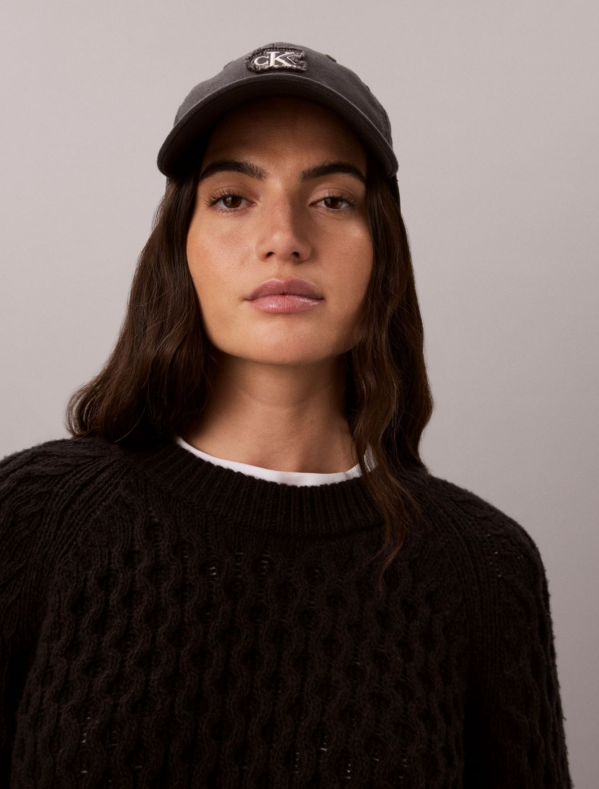 Calvin Klein Merino Wool Blend Cable Knit Sweater