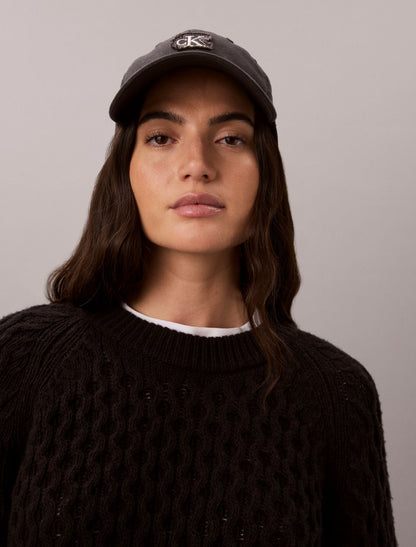 Calvin Klein Merino Wool Blend Cable Knit Sweater