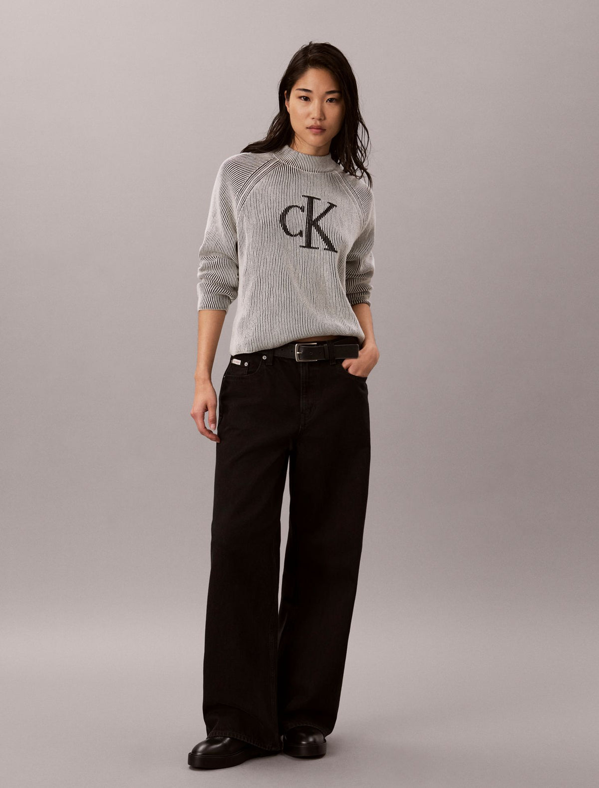 Calvin Klein Monogram Graphic Rib Sweater