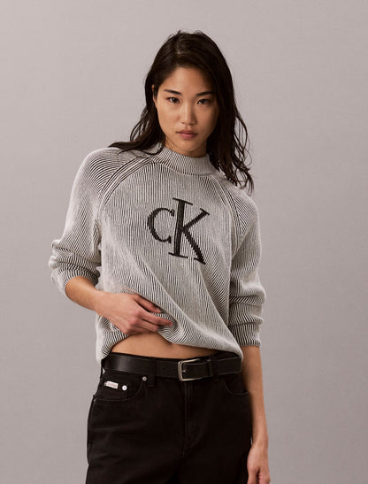 Calvin Klein Monogram Graphic Rib Sweater