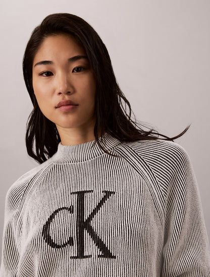 Calvin Klein Monogram Graphic Rib Sweater
