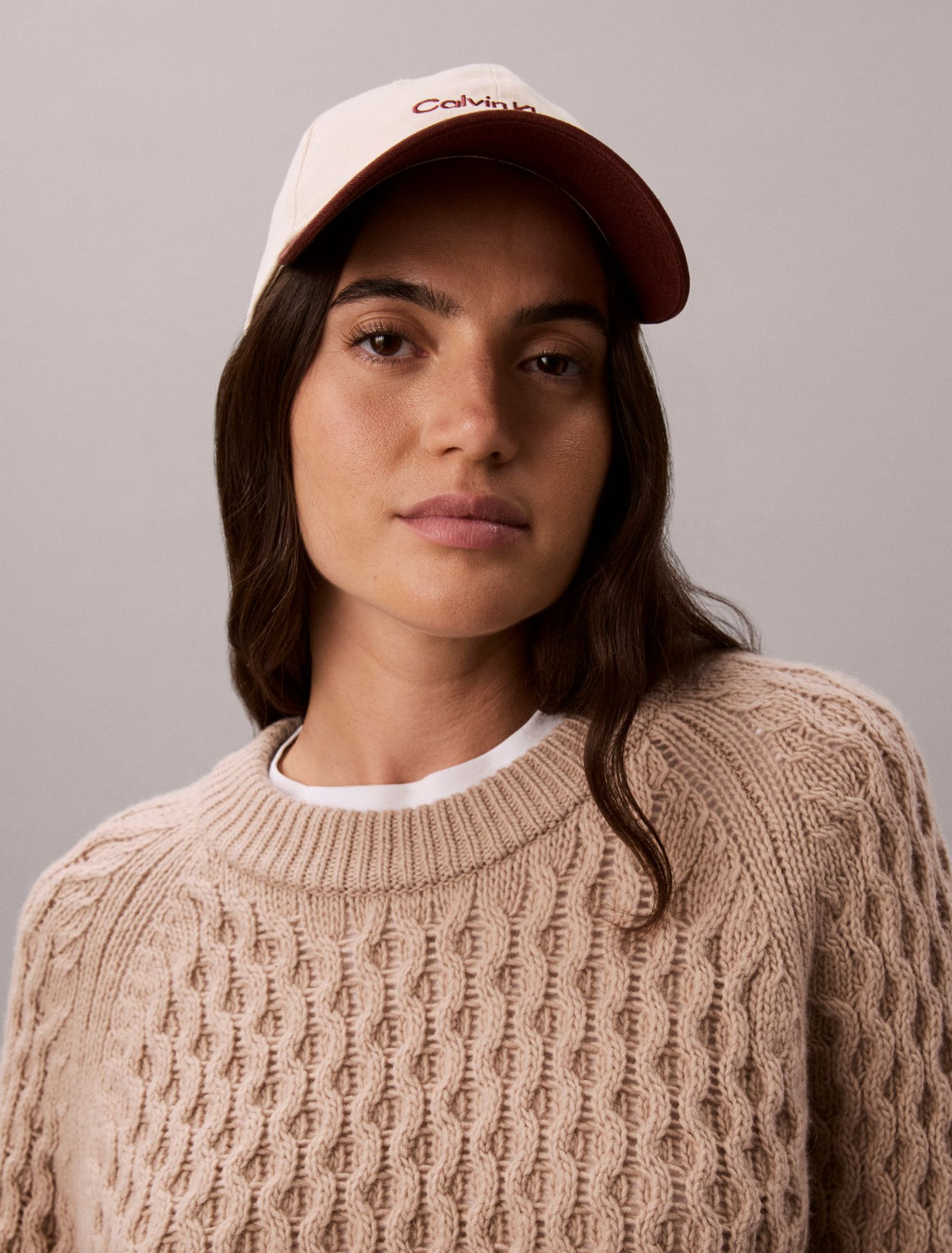 Calvin Klein Merino Wool Blend Cable Knit Sweater